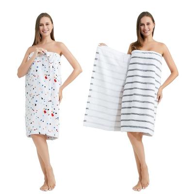 China White Wearable Goods 100%Pool Stain Factory White Portable Bathroom Towel, Spa Bath Towel For Women Bath Wrap, Custom Sexy Bath Towel Dress for sale