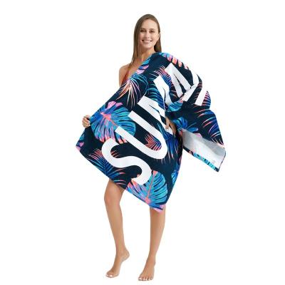 China 100% Cotton Quick Dry Sand Fitness Beach Towel Free Custom Beach Towel Printed Quick Drying Surf Towels for sale