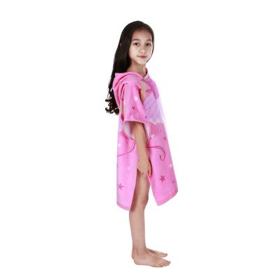 China Professional 100% Cotton Supplier Kids Beach Towel Poncho Bath Towel Poncho Beach Towel Kids for sale