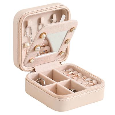 China Newest Hot Selling PU Leather Jewelry Box Gift Case For Ring Storage Pendant Case for sale