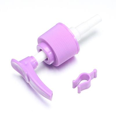 China Non Spill Latest Factory Hand Soap Body Lotion Flange Pump Pink 20/410 PP Material Flange Pump for sale