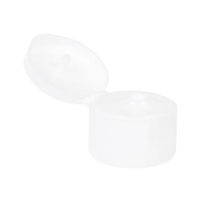 China Non Spill 28 Teeth White Transparent Butterfly Cap Squeeze Bottle Dispensed Shampoo Toner Bath Lotion Transparent Flip Cap for sale