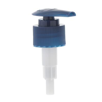 China Non Flat Blue Screw Small Moq 28 Spill Spout Nozzle Safety Material Leakproof Lotion Pump for sale