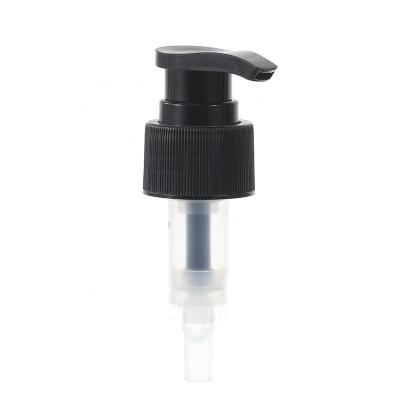 China Non Spill Black China Manufacturer 28 Teeth PP Material Shampoo Screw Lotion Pump for sale