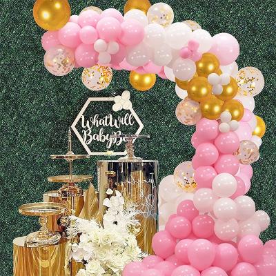 China 129PCS Latex Theme Balloon Garland Kit Gold Arch Pink Confetti Latex Balloons for Wedding, Graduation, Baby Shower, Annivesaries, Spring for sale