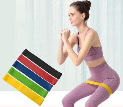 China Custom Polyester Fabric Logo Fitness Circle Bands Exercise Latex Resistance Bands Set for sale