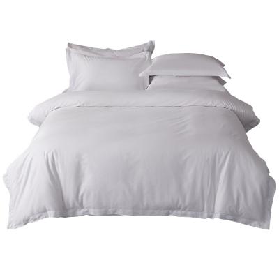 China Five-star hotel anti-static pure cotton white satin four-piece set hotel linen four-piece set of hotel bedding can be customized for sale