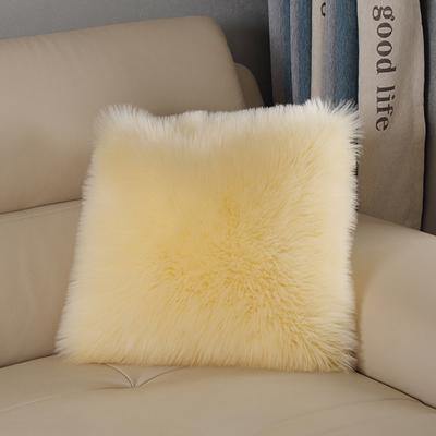 China New Hotel Faux Long Fur Hair Pillowcase Pillow Case Cushion Cover High Quality Plaid Cover for sale