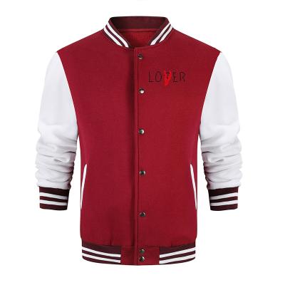 China QUICK DRY kids casual jackets can design anime print baseball red black jacket for sale