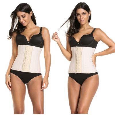 China Dropshipping Breathable Corset 25 Bone Latex Waist Trainer Steel With Hooks Cincher Trimmer Tummy Control Waist Trainer for sale