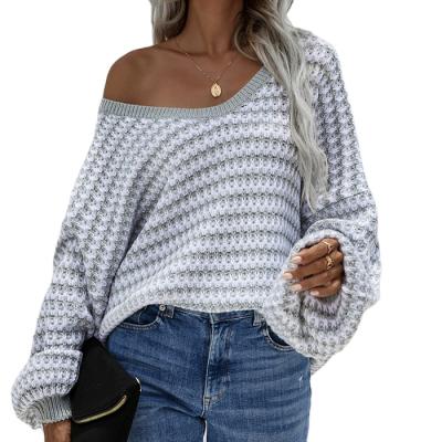 China Wholesale Breathable Deep V-Neck Women's Knitted Sweater Autumn Winter Ladies Clothing Waist Long Sleeve Knitted Sweater for sale