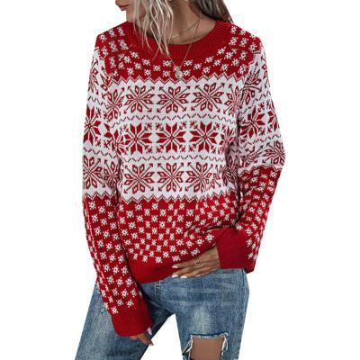 China Anti-Wrinkle Cost-Effective High Five Star Girls Christmas Sweater Crewneck Sweaters for sale