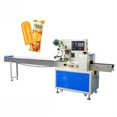 China Chemical Flow Pack Packing Machine Ice Cream Lolly Popsicle Full Automatic Horizontal Wrapping Packaging Machine for sale