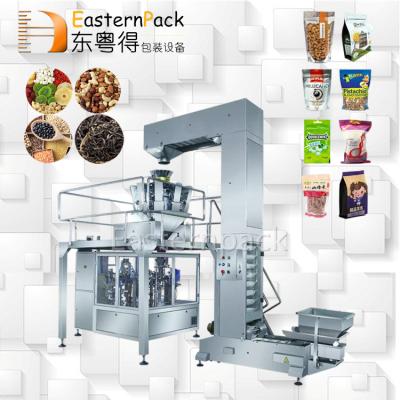 China Automatic Doypack Pouches Food Wrapping Paper Stand Up Dry Pouch Filler Machine Food Chips Nuts Beef Jerky Packaging Machine for sale