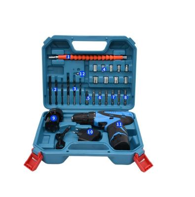 China Household 28 Pieces Multi Function Tool Kit For Home Repair Tool Sets With Drill Bit Sets 12 Volt Lithium Battery for sale