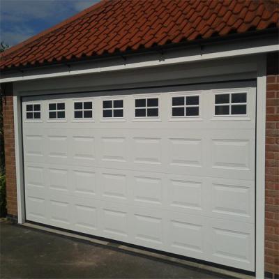 China Modern Flat Panel Aluminum Garage Door And 8x7 Automatic Garage Door And In Sandwich Panel PU Foam for sale