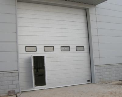 China Modern sectional industrial doors and insulated sectional industrial doors with PU foam metal industrial storm doors for sale