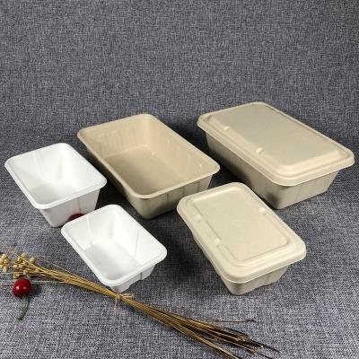 China Disposable Biodegradable Customized Packaging To Go Lunch Box Bagasse Takeaway Food Container for sale