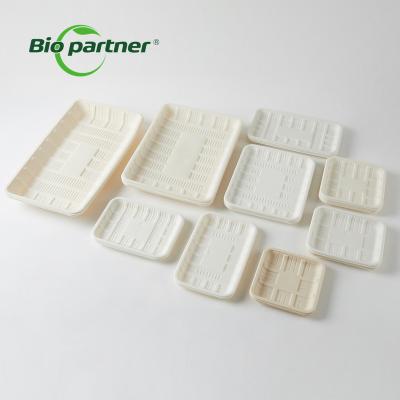 China C09 Modern Cornstarch Meat Chipy Lunch Chicken Cornstarch Sealable Biodegradable Disposable Food Tray for sale