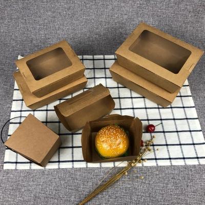 China Disposable Food Grade Packed Waxed Brown Kraft Paper Lunch Bento Box for sale