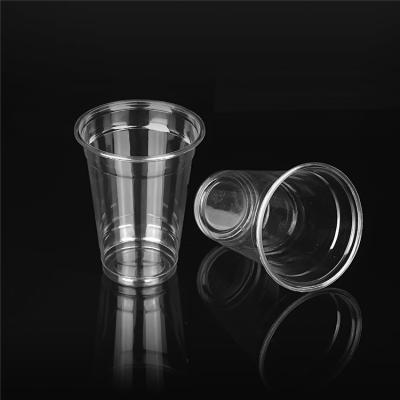 China PLA 16oz 300ml Bio 500ml Double Layer Pla Bubble Friendly Clear Plastic Tea Cup for sale