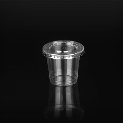 China Eco Friendly Compostable PLA Sauce Soup Ice Cream Pla U Cold Cup 700ml With 2 Insert for sale