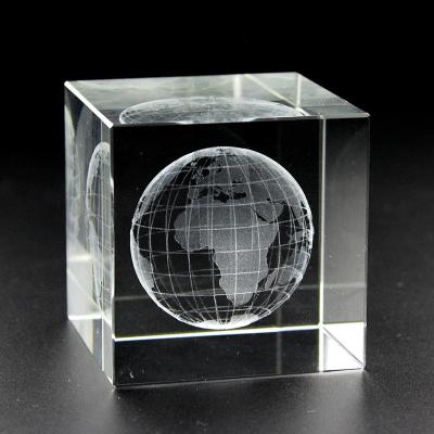 China New 3 D Europe white k9 crystal block laser etched glass cube for engraving with high quality for sale