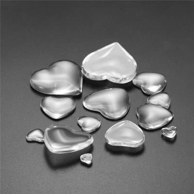 China China 2022 NEW Trendy Colored Glass Cabochon Trays Dome Cabochons,Heart 30mm For Love Patch Glass Material for sale