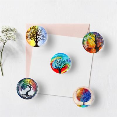 China China Crystal Glass Refrigerator Paste Whiteboard Paste Home Decoration Souvenir DIY Souvenir DIY Color Tree Of Life Series Tourist Magnet for sale