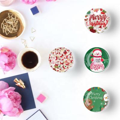 China China Christmas Round Whiteboard Glass Stickers Children Lovely Decorative for sale