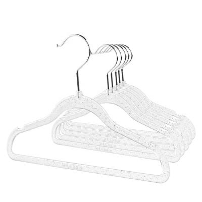 China SHOW Factory Display Kids Clothes Hangers Heavy Duty Crystal Clear Plastic Hangers For Closet for sale