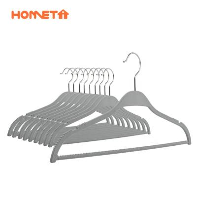 China Save Space High Hardness ABS Non Slip Rubber Coated Plastic Hanger Hanger for sale