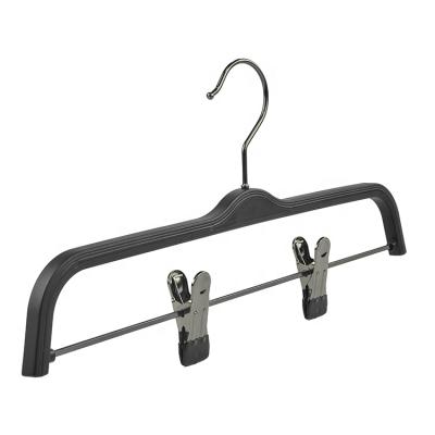 China Modern High Quality Black Rubber Coating Unisex Garment ABS Plastic Hanger for sale