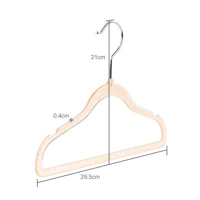 China Wholesale Custom Glitter Clear Plastic Hanger Minimalist Non Slip Baby Hangers Plastic Kids Clothes Thick Hangers for sale