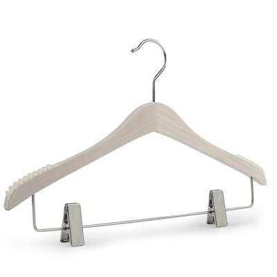 China OEM Transitional Hanger For Boutique With Clips Sample Wooden Hangers For Pants Clothes for sale