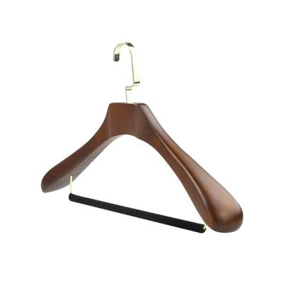 China Avalible Personalied Luxury Unique Heavy Duty Garment Coat Jacket Suit Clothes Wooden Hangers for sale