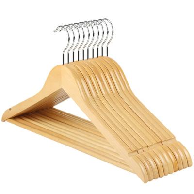 China Amazon Sturdy Wooden Hot Sale Factory Hanger Guilin Wooden Hangers in Natural Color for sale