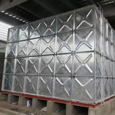 China Structure Hdg Pressed Steel Tank Modular Sectional Elevated Steel Tower Water Reservoir Tank for sale