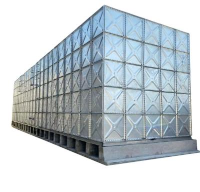 China Modular Sectional Steel Water Tanks Tower Water Reservoir Tank Hot Dipped Galvanized for sale