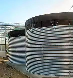 China Rainwater Collection Tank Round Galvanized Corrugated Steel Tank Round Water Treatment Machinery for sale