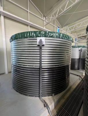 China Metalen wateropslagtanks met golflengte Regenwaterreservoir Irrigatie Vuur Ronde Galv Regenwatertanks Te koop