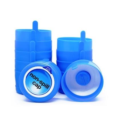 China Blue Non Spill Caps 5 Gallon For 20 Liter 55 Mm Neck Water Bottle for sale