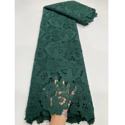 China Hot Water Soluble High Quality African Cord Lace Fabric Guipure Cord Lace Fabric African Cord Lace Fabric for sale