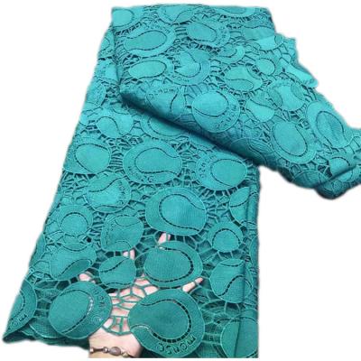 China 2021 Hotsale Guipure Lace Fabric Cotton Rope Embroidery Lace Fabric Water Soluble Guipure Lace for sale