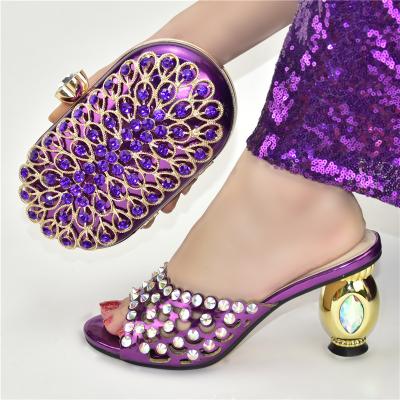 China Italian Massage Women's High Heel Shoes and Bag Set Women's Shoes and Matching Bag Set African Shoes and Bag Set for sale