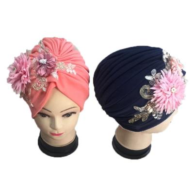 China 2020 Fashion Hotsale Women Turban Hat Fashion Turbans And Headwear Female Turban Hair Wrap for sale