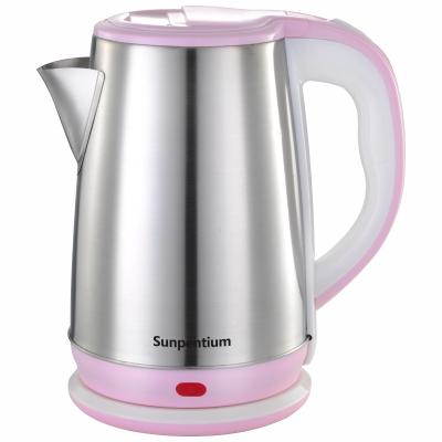 China Keep Hot Cool-touch Outdoor Portable Colorful Handle 2021 New Style Stainless Steel Electric Kettle for sale