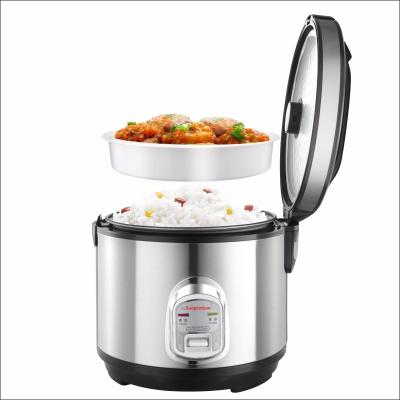 China Large Top Selling Cylinder Automatic Electric Black Stainless Steel Commercial Rice Cooker for sale