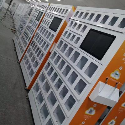 China Android 9Steps App 24 Hour Self Vending Healthy Foods & Snacks Vending Machines With Transparent Grid Locker Doors for sale