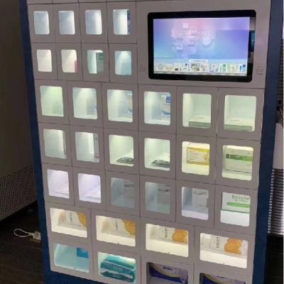 China 9Steps Android app fresh orange juice and cold drink vending machines combined with transparent grid locker doors for sale